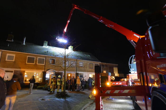 Veel bekijks bij brand op zolder