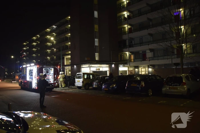 Brand op balkon door vuurwerk