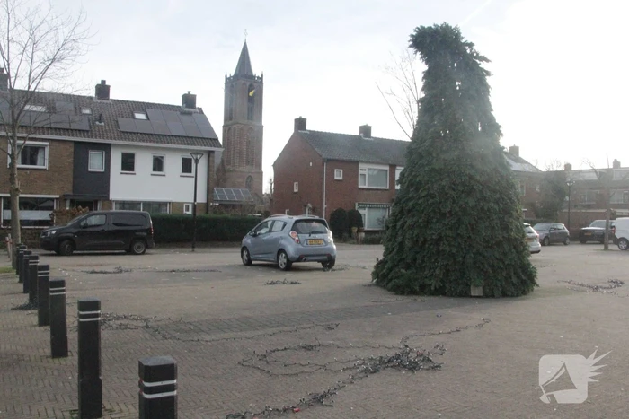 Grote gemeente kerstboom wederom vernield