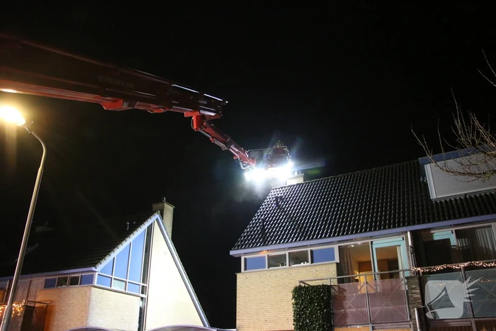 Brand in schoorsteen van woning