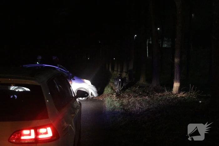 Auto raakt boom na uit de bocht vliegen