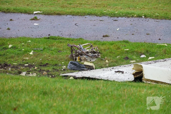 Grote ravage door geknakte windmolen
