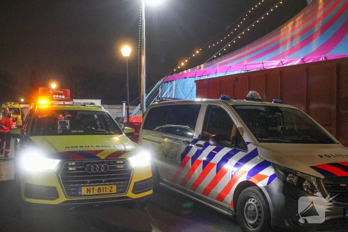 Circus artiest van hoogte gevallen