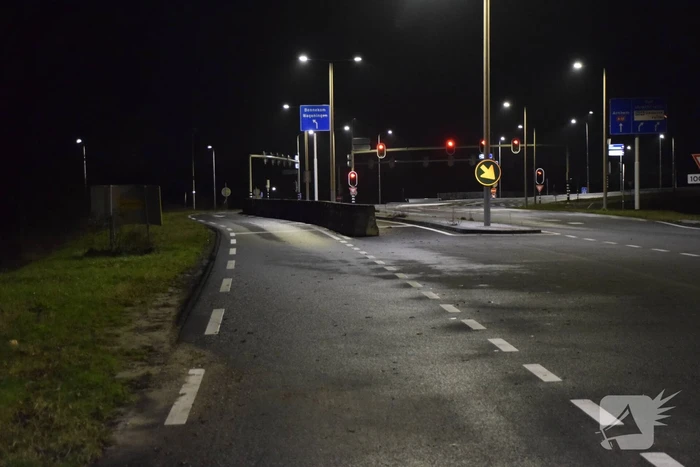 Auto belandt in weiland door navigatie