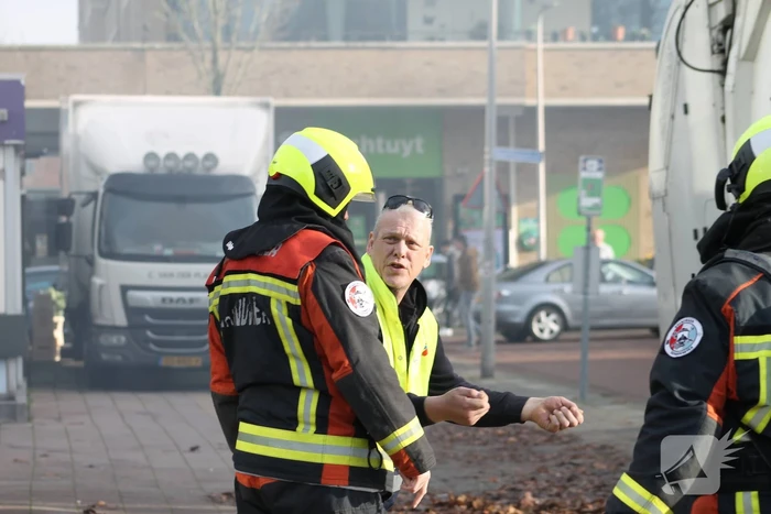 Cabine van vuilniswagen volledig uitgebrand