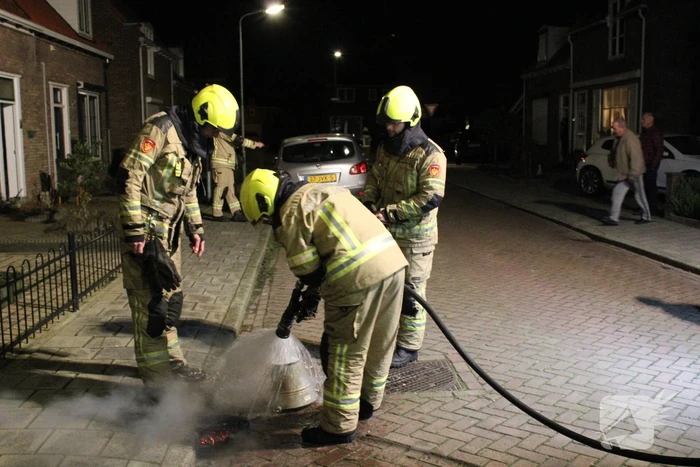 Vonkenregen bij schoorsteenbrand