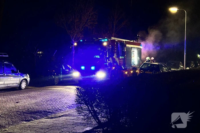 Aanhanger gaat in vlammen op
