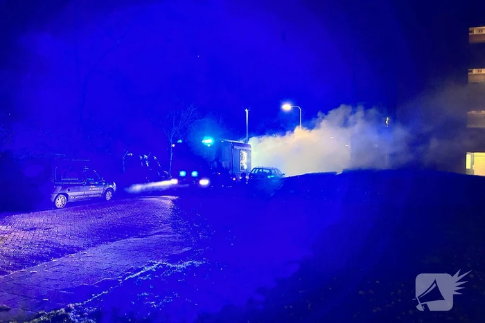 Aanhanger gaat in vlammen op