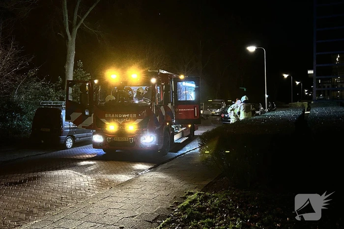 Aanhanger gaat in vlammen op