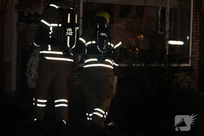 Schoorsteen geveegd in woning