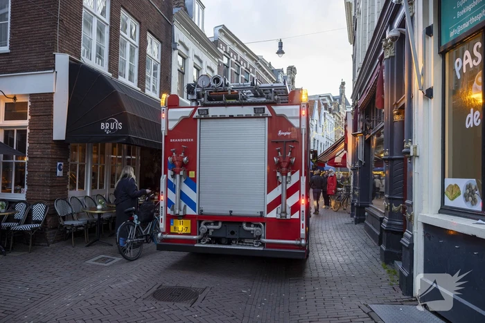 Brand in steenoven van restaurant