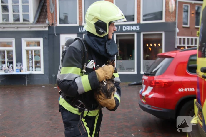 Brand in keuken van bovenwoning