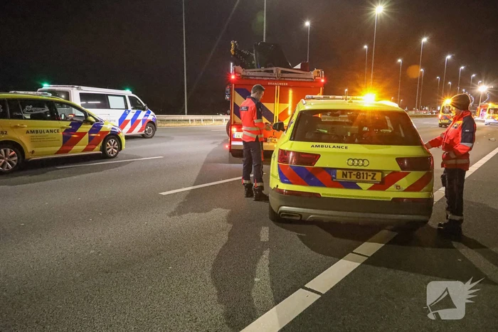 Persoon overleden bij aanrijding op snelweg