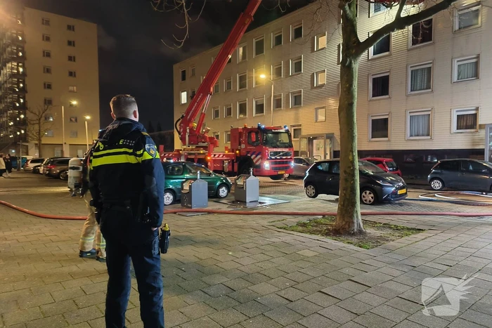 Brand op vierde verdieping van flatgebouw