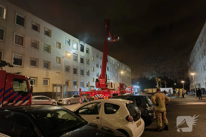 Brand op vierde verdieping van flatgebouw