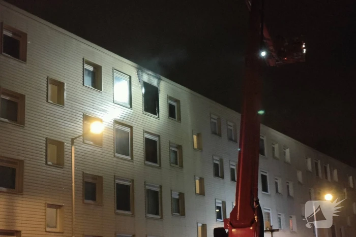 Brand op vierde verdieping van flatgebouw