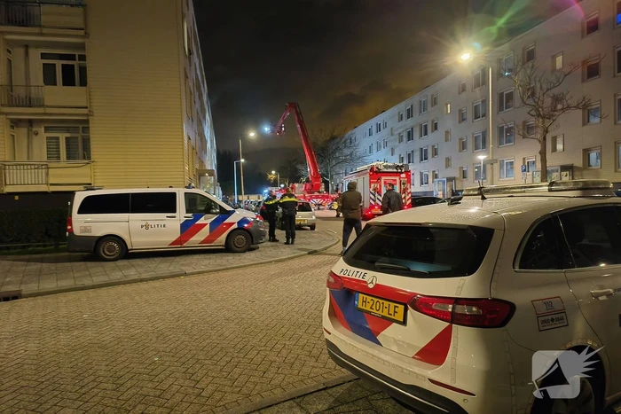 Brand op vierde verdieping van flatgebouw