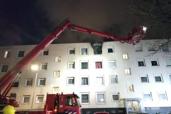 Brand op vierde verdieping van flatgebouw