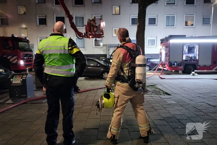 Brand op vierde verdieping van flatgebouw