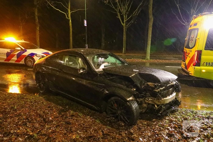 Flinke schade na botsing tegen boom
