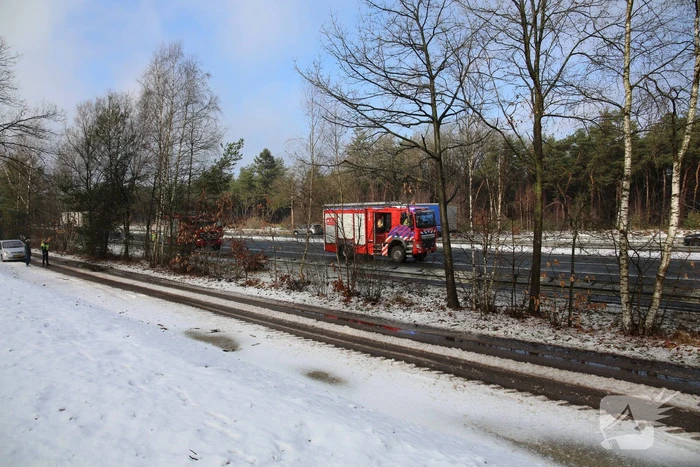 Flinke file door brand op snelweg