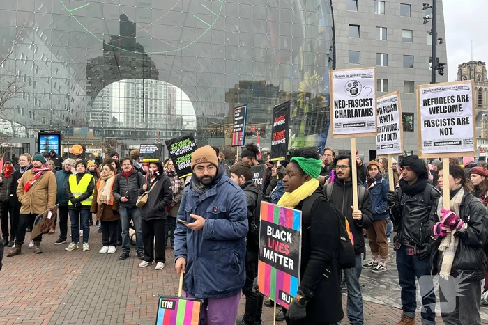 Demonstratie tegen racisme en fascisme