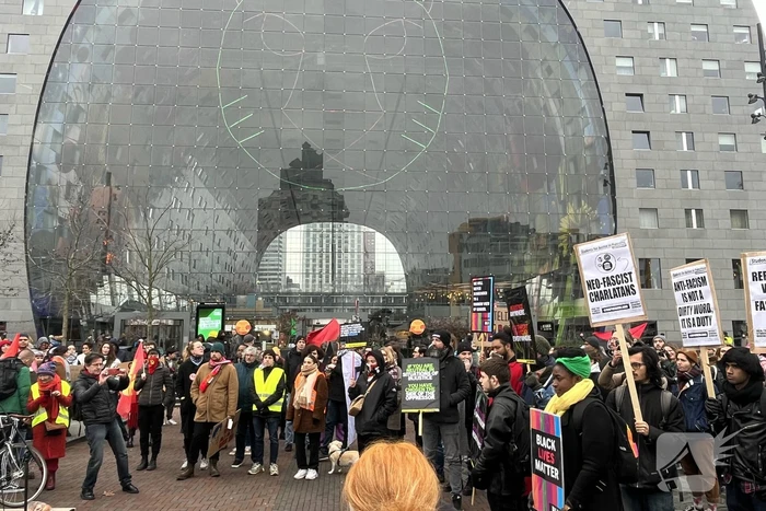 Demonstratie tegen racisme en fascisme