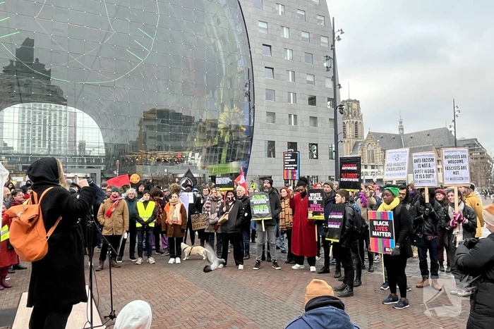 Demonstratie tegen racisme en fascisme