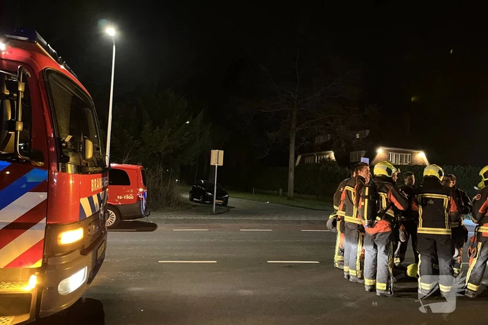 Brand in woning met rietendak