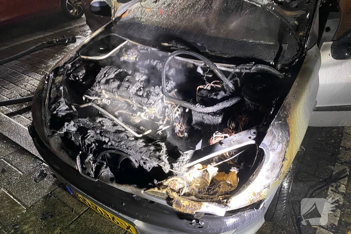 Brandweer blust branden auto