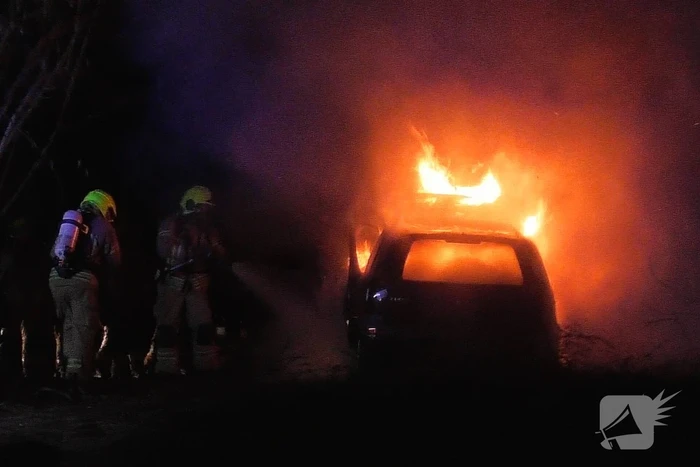 Flinke vlammen bij afscheid van brandweerman