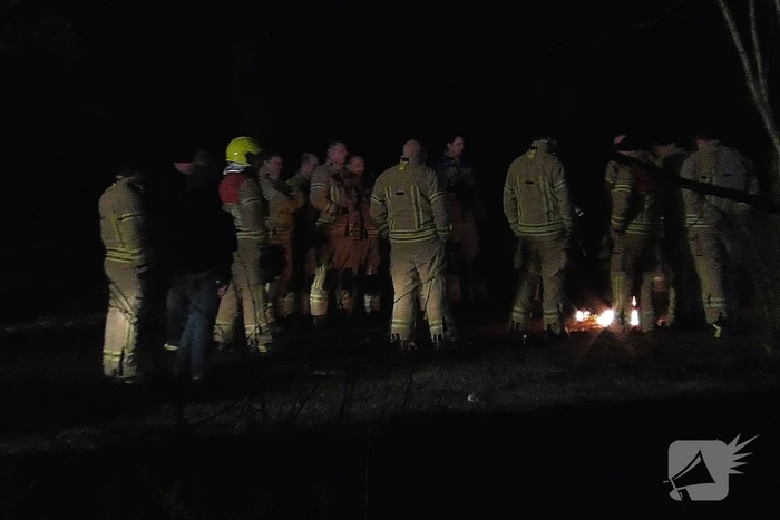 Flinke vlammen bij afscheid van brandweerman