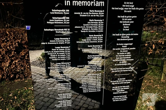 Herdenking slachtoffers watersnoodramp