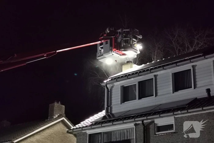 Schoorsteen geveegd na brand