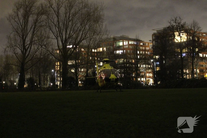 Traumahelikopter landt voor medisch noodgeval