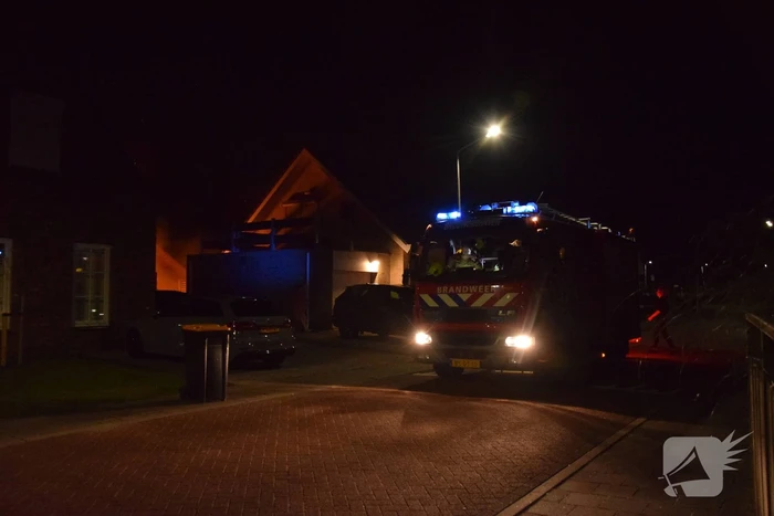 Hevige brand in tuin
