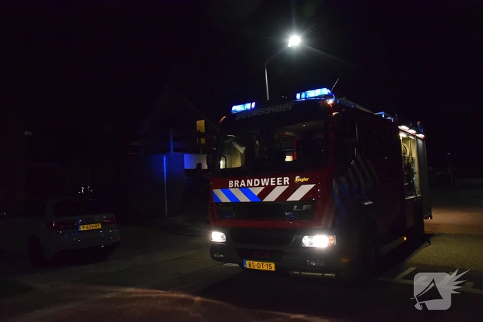Hevige brand in tuin