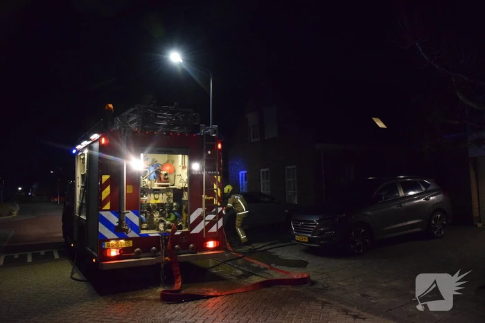 Hevige brand in tuin