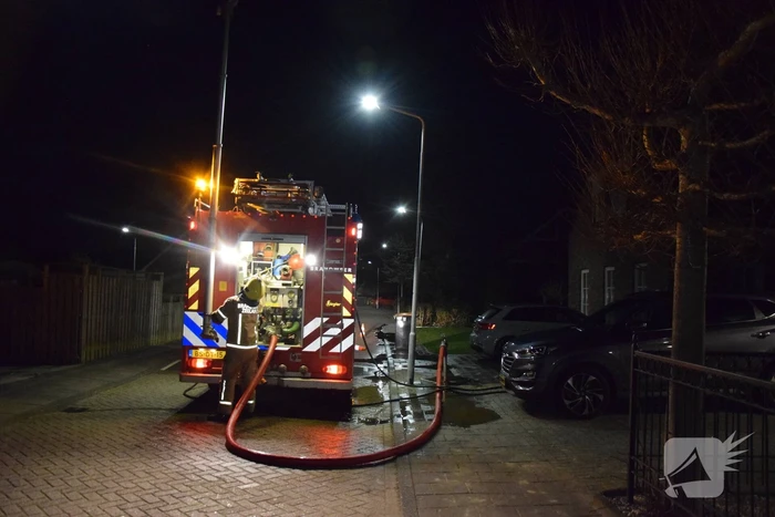Hevige brand in tuin