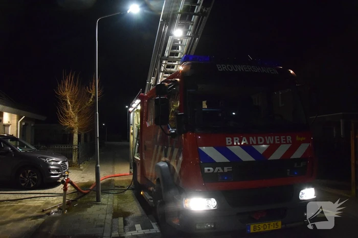 Hevige brand in tuin