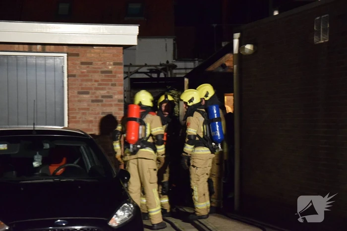 Hevige brand in tuin