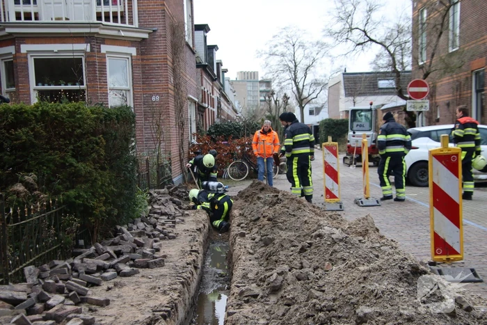 Gasleiding geraakt bij werkzaamheden
