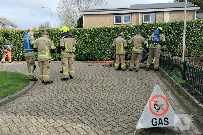 Gasleiding geraakt bij aanleg glasvezelkabel