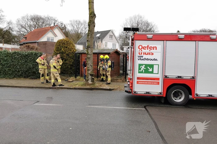 Gaslekkage onder het trottoir