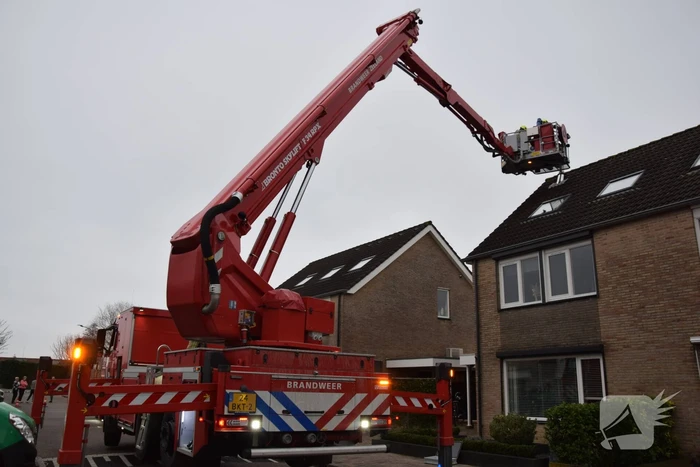 Schoorsteenbrand trekt veel bekijks