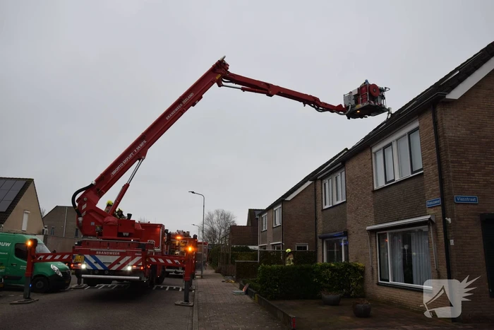 Schoorsteenbrand trekt veel bekijks