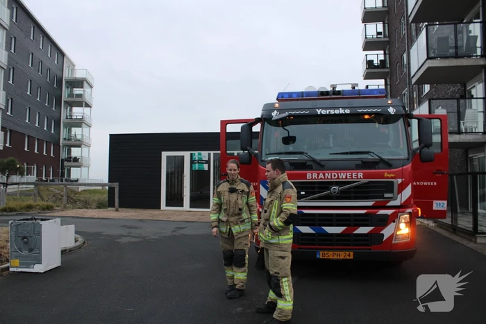 Wasdroger in brand in flatwoning