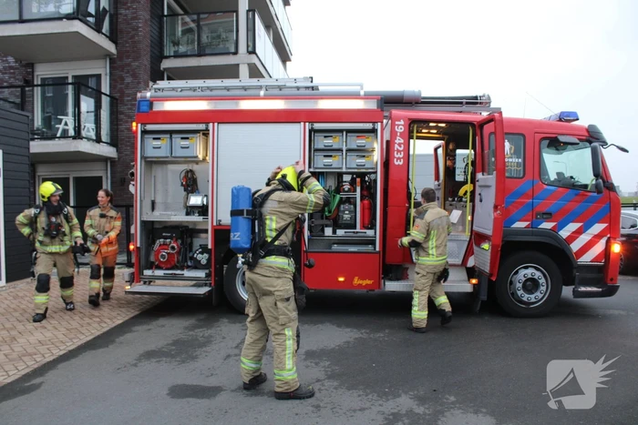 Wasdroger in brand in flatwoning
