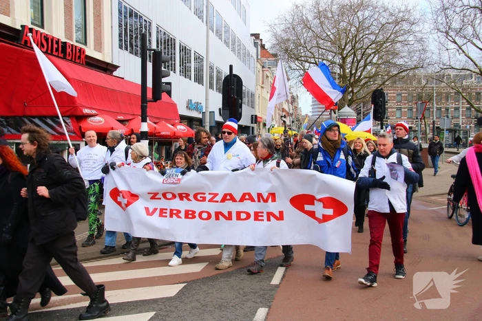Demonstratie Amsterdam tegen beleid overheid