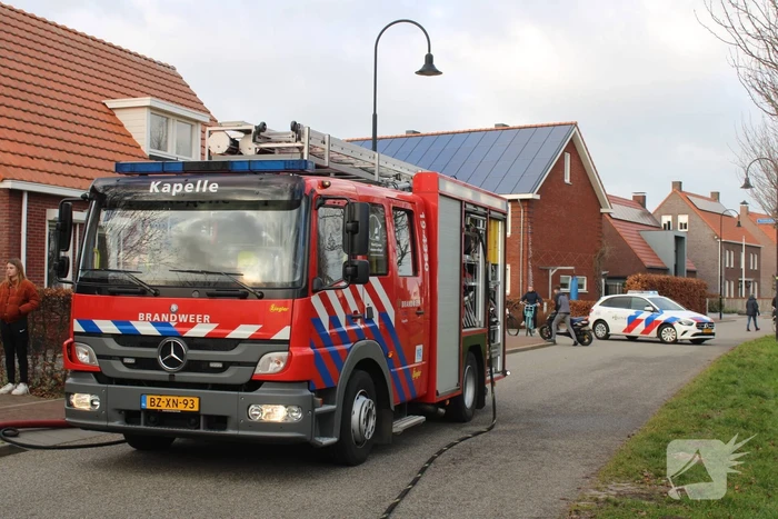 Tuinhuis vat vlam